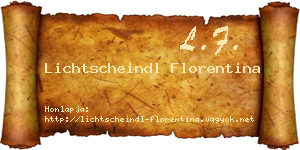 Lichtscheindl Florentina névjegykártya